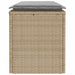 Bancă de grădină cu pernă Bej 110x40x44 cm polirattan - WALTI WALTI