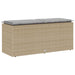 Bancă de grădină cu pernă Bej 110x40x44 cm polirattan - WALTI WALTI