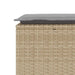 Bancă de grădină cu pernă Bej 110x40x44 cm polirattan - WALTI WALTI