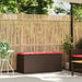 Bancă de grădină cu pernă maro 110x40x44 cm polirattan - WALTI WALTI
