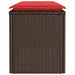 Bancă de grădină cu pernă maro 110x40x44 cm polirattan - WALTI WALTI
