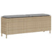 Bancă de grădină cu pernă Bej 110x30x40,5 cm Poly Ratan - WALTI WALTI