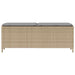 Bancă de grădină cu pernă Bej 110x30x40,5 cm Poly Ratan - WALTI WALTI