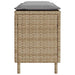 Bancă de grădină cu pernă Bej 110x30x40,5 cm Poly Ratan - WALTI WALTI