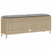 Bancă de grădină cu pernă Bej 110x30x40,5 cm Poly Ratan - WALTI WALTI