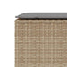 Bancă de grădină cu pernă Bej 110x30x40,5 cm Poly Ratan - WALTI WALTI