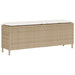 Bancă de grădină cu pernă Bej 110x30x40,5 cm Poly Ratan - WALTI WALTI