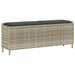 Bancă de grădină cu pernă gri deschis 110x30x40,5 cm Poly Ratan - WALTI WALTI