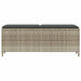 Bancă de grădină cu pernă gri deschis 110x30x40,5 cm Poly Ratan - WALTI WALTI