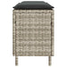 Bancă de grădină cu pernă gri deschis 110x30x40,5 cm Poly Ratan - WALTI WALTI