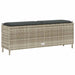 Bancă de grădină cu pernă gri deschis 110x30x40,5 cm Poly Ratan - WALTI WALTI