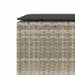 Bancă de grădină cu pernă gri deschis 110x30x40,5 cm Poly Ratan - WALTI WALTI
