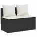 Set mobilier de grădină cu perne, 3 piese, negru, poliratan - WALTI WALTI