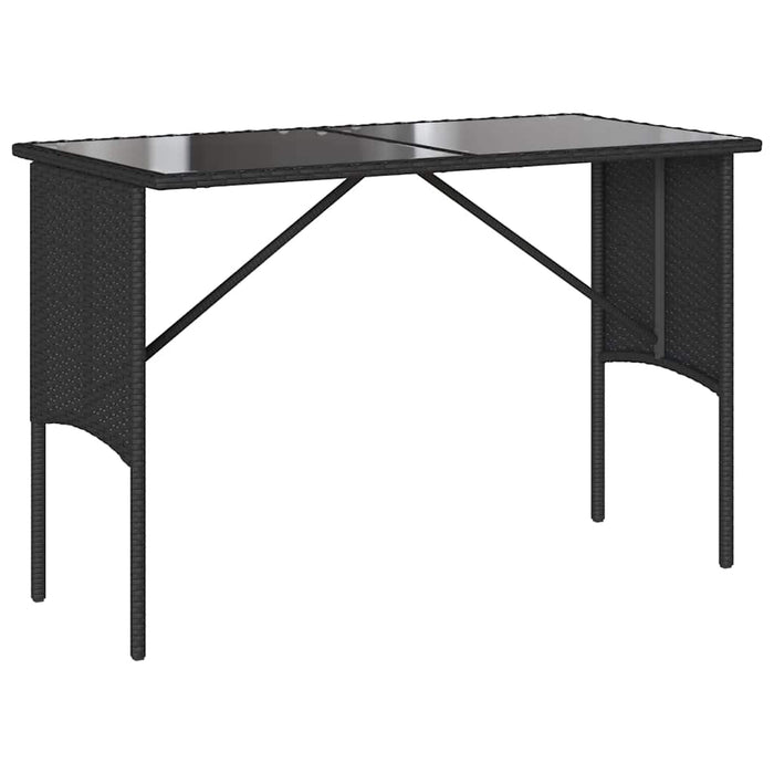 Set mobilier de grădină cu perne, 3 piese, negru, poliratan - WALTI WALTI
