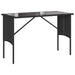 Set mobilier de grădină cu perne, 3 piese, negru, poliratan - WALTI WALTI