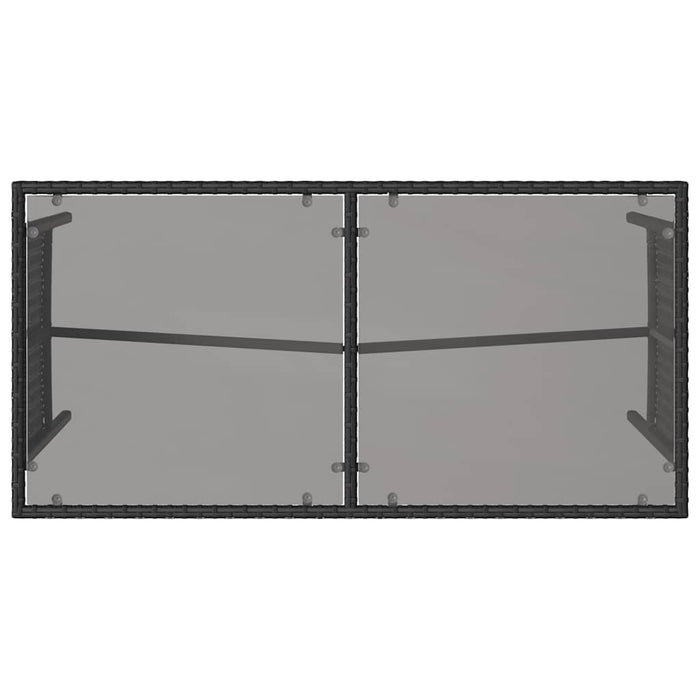 Set mobilier de grădină cu perne, 3 piese, negru, poliratan - WALTI WALTI