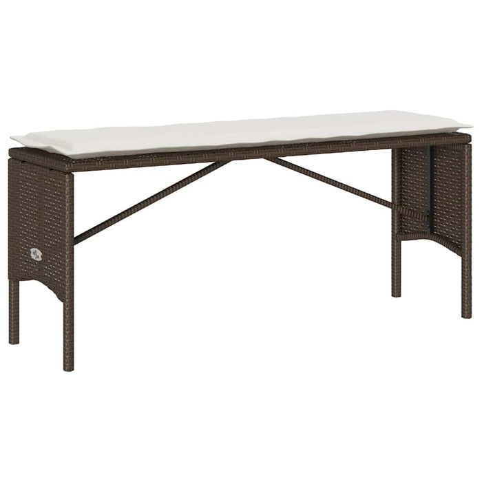 Set mobilier de grădină cu perne, 3 piese, maro, poliratan - WALTI WALTI
