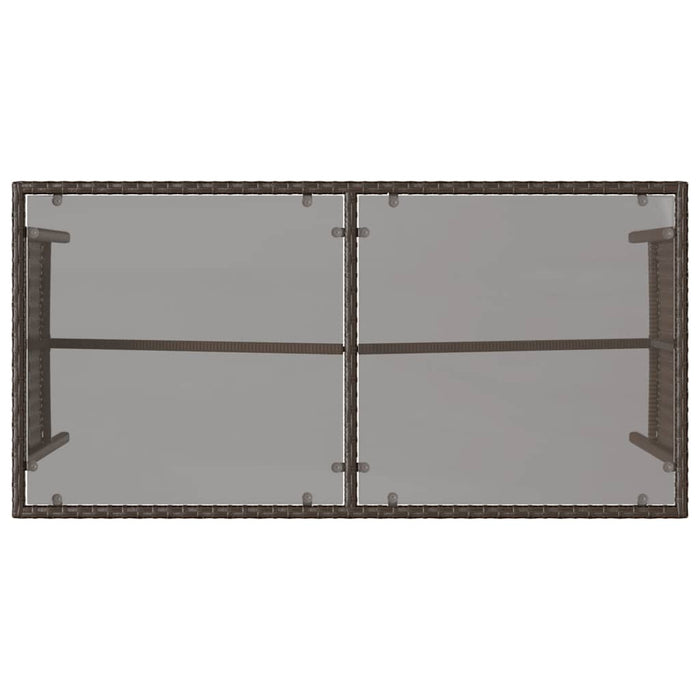 Set mobilier de grădină cu perne, 3 piese, maro, poliratan - WALTI WALTI
