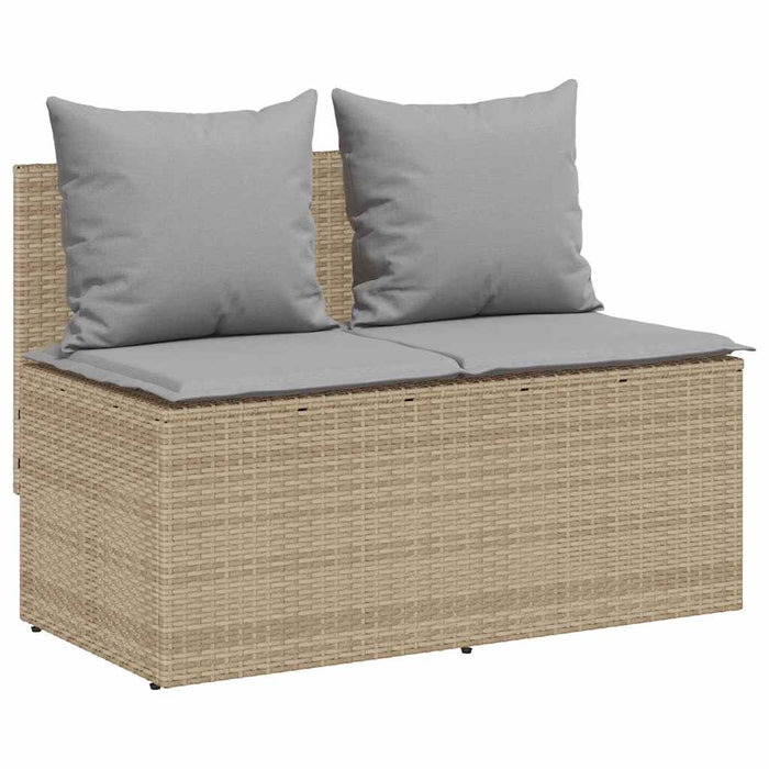 Set mobilier de grădină cu perne, 3 piese, bej, poliratan - WALTI WALTI