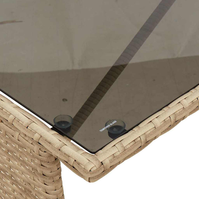 Set mobilier de grădină cu perne, 3 piese, bej, poliratan - WALTI WALTI