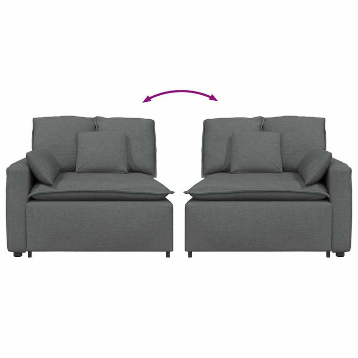 Modul modular capăt pentru cotieră canapea cu perne gri închis - WALTI WALTI