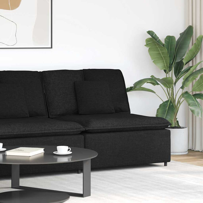 Modul central de canapea modulară cu perne, negru, 100 cm WALTI