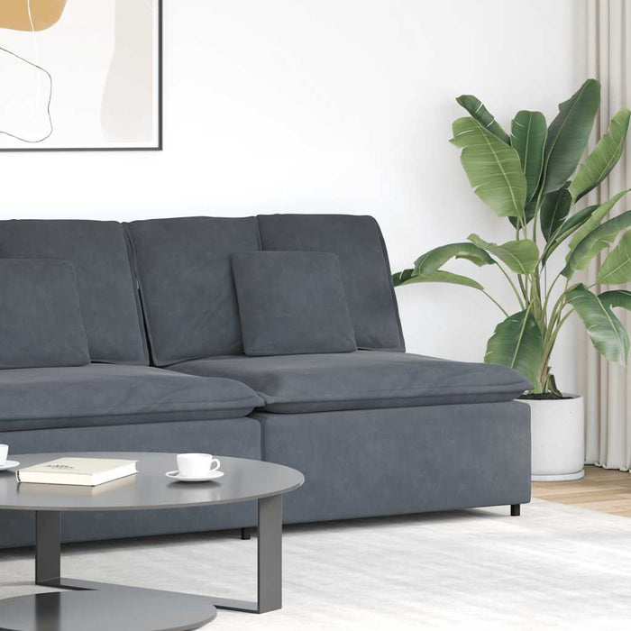 Modul central canapea modulară cu perne gri închis 100 cm - WALTI WALTI