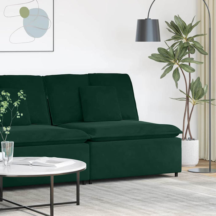 Modul central canapea modulară cu perne, verde închis, 100 cm - WALTI WALTI