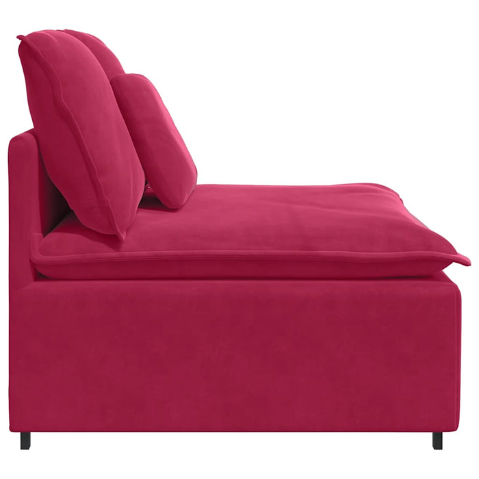 Modul central canapea modulară cu perne, roșu vin, 100 cm - WALTI WALTI