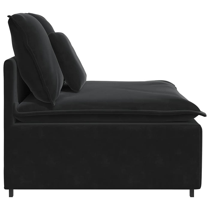 Modul central de canapea modulară cu perne, negru, 100 cm - WALTI WALTI