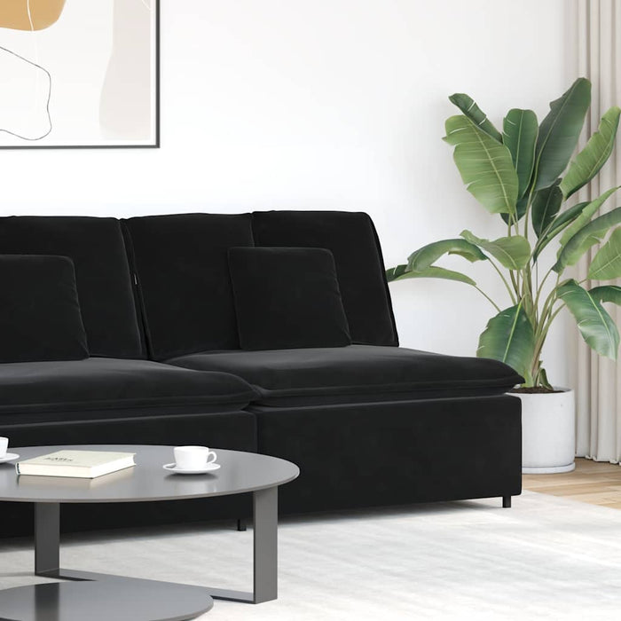 Modul central de canapea modulară cu perne, negru, 100 cm - WALTI WALTI