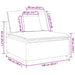 Modul central canapea modulară cu perne, crem, 100 cm - WALTI WALTI