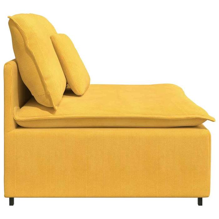 Modul central canapea modulară cu perne, galben deschis, 100 cm - WALTI WALTI