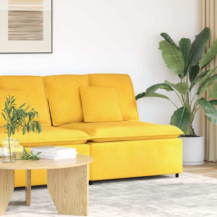 Modul central canapea modulară cu perne, galben deschis, 100 cm - WALTI WALTI