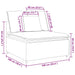 Modul central canapea modulară cu perne, bej, 100 cm - WALTI WALTI