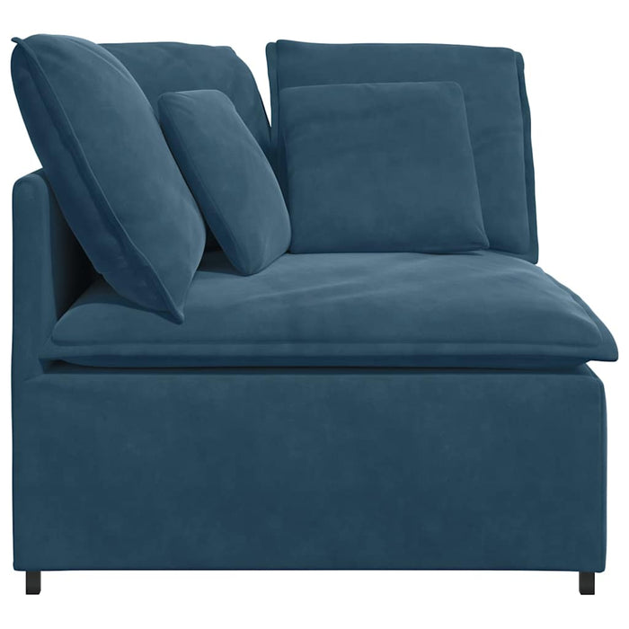 Modul de colț pentru canapea modulară cu perne albastru 100 cm WALTI