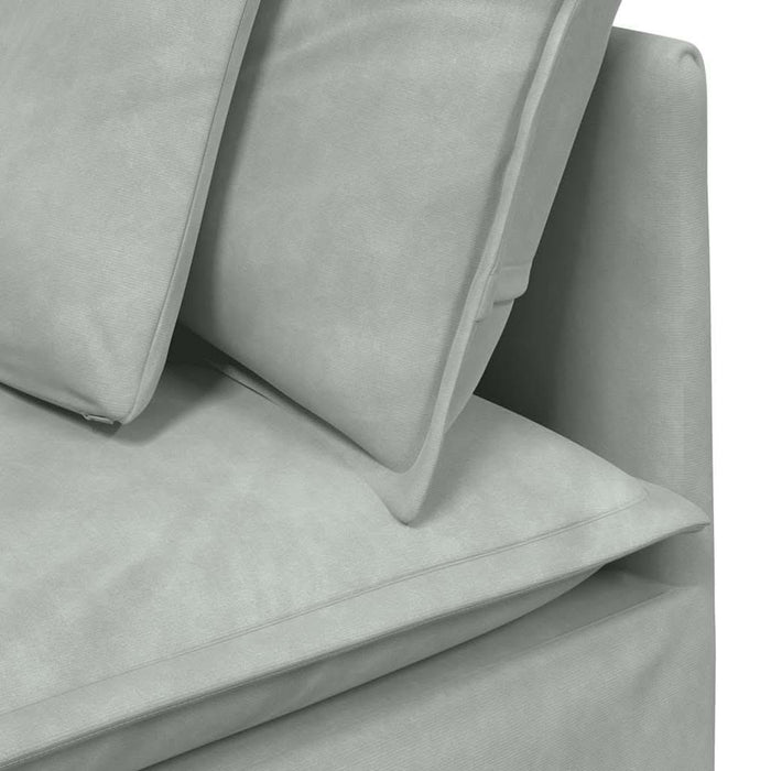 Modul modular de colț pentru canapea cu perne gri deschis 100cm - WALTI WALTI