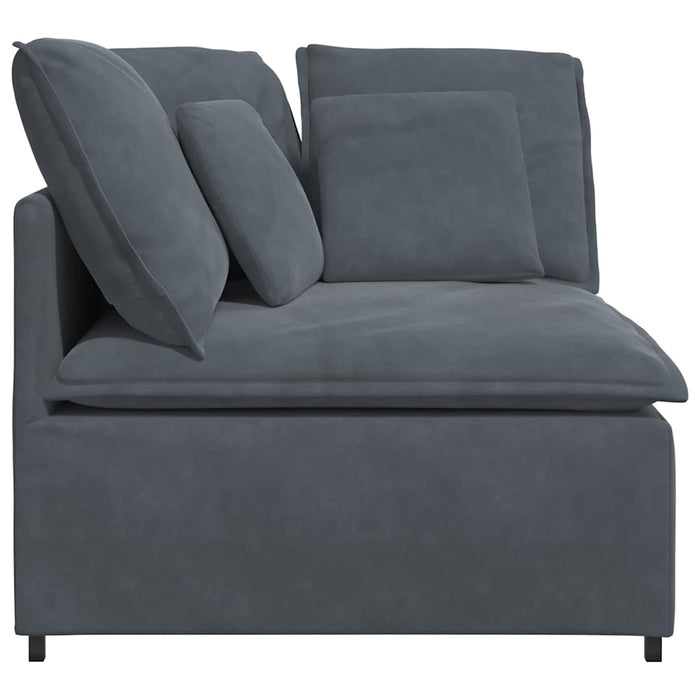 Modul de colț pentru canapea modulară cu perne gri închis 100cm - WALTI WALTI