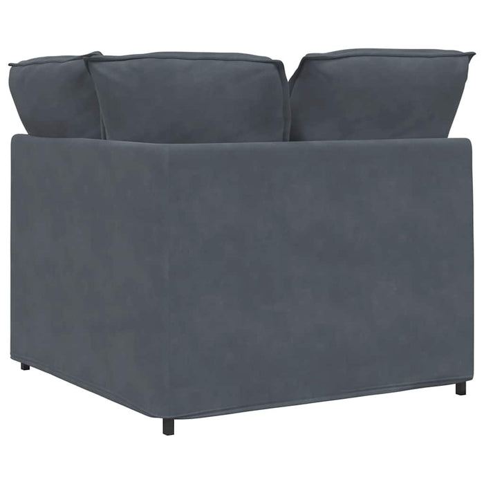 Modul de colț pentru canapea modulară cu perne gri închis 100cm - WALTI WALTI