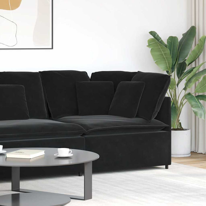 Modul de colț pentru canapea modulară cu perne, negru, 100 cm - WALTI WALTI