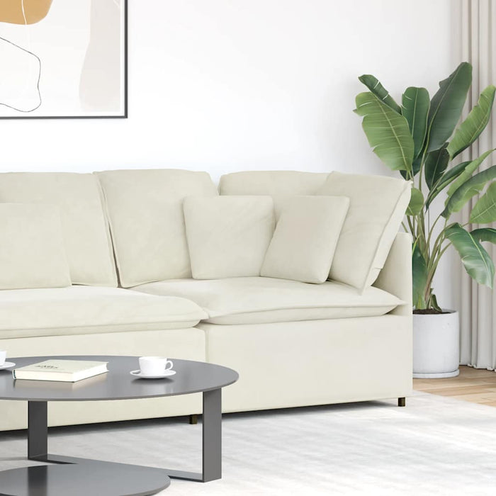 Modul de colț pentru canapea modulară cu perne, crem, 100 cm - WALTI WALTI