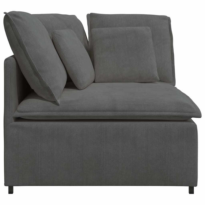 Modul de colț pentru canapea modulară cu perne gri închis 100cm - WALTI WALTI