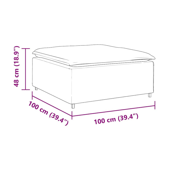 Modul taburet modular pentru canapea, gri taupe, 100x100x48 cm WALTI