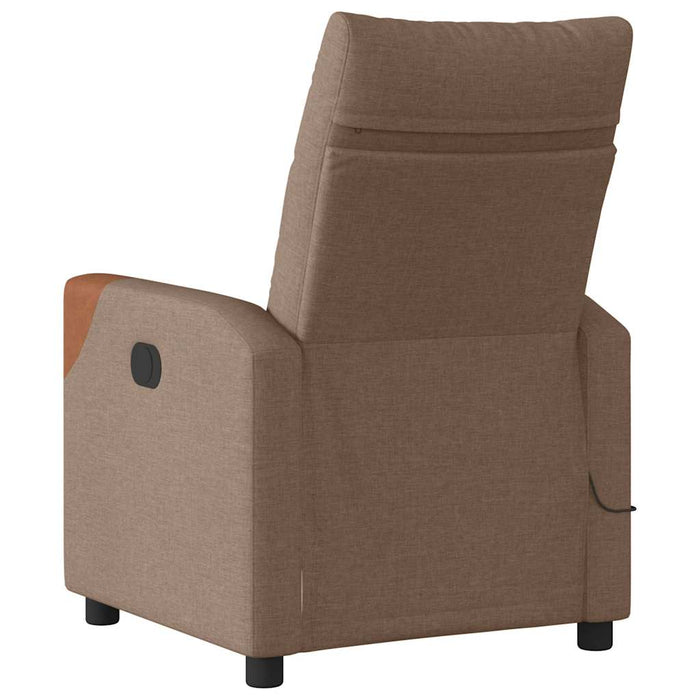 Fotoliu de masaj rabatabil, maro, material textil - WALTI WALTI