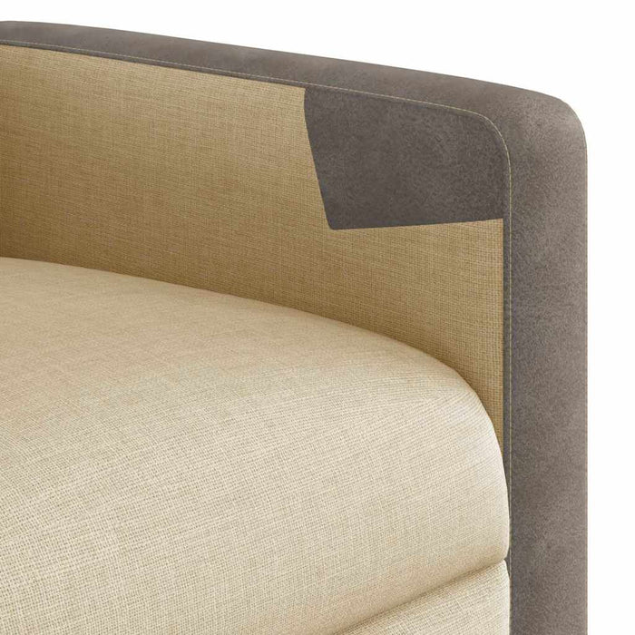 Fotoliu rabatabil de masaj, crem, material textil - WALTI WALTI