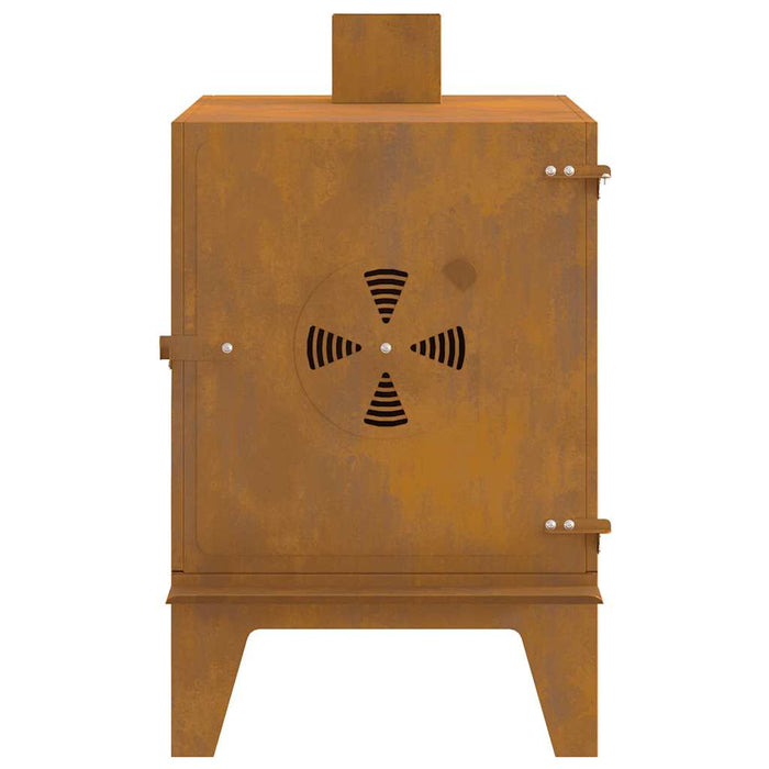 Sobă de camping 35x50x60 cm Oțel Corten WALTI