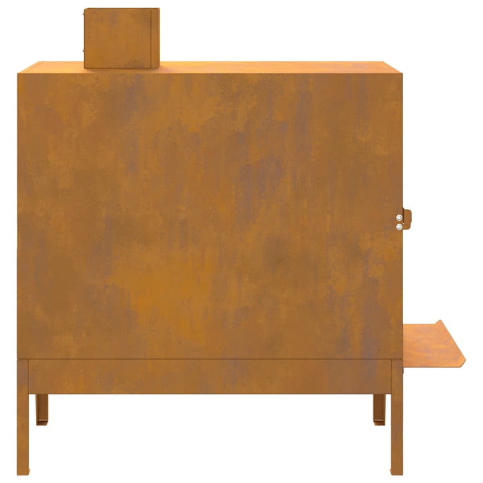 Sobă de camping 35x50x60 cm Oțel Corten WALTI
