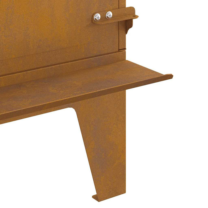 Sobă de camping 35x50x60 cm Oțel Corten WALTI