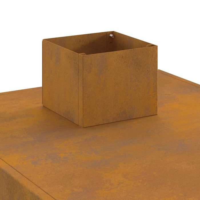 Sobă de camping 35x50x60 cm Oțel Corten WALTI