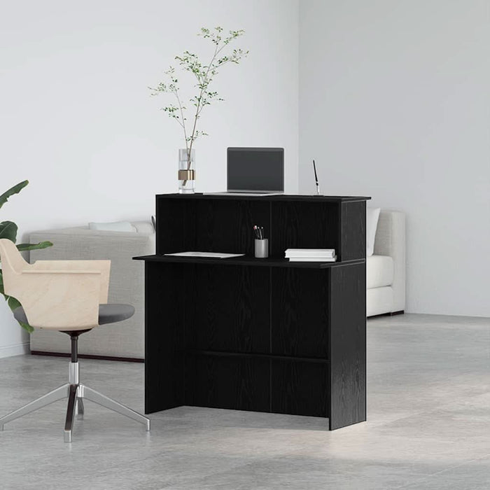 Birou de recepție negru 100x50x103,5 cm Lemn prelucrat - WALTI WALTI